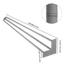 Yescom Hairpin Legs Metal 34 Inch w/ Feet Set of 4, Raw Steel