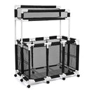 Yescom Stable PVC Pool Toy Storage Bin Mesh Rolling Cart