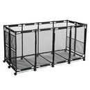 Yescom Pool Toy Storage Bin Mesh Rolling Cart - Steel