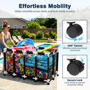 Yescom Stable PVC Pool Toy Storage Bin Mesh Rolling Cart