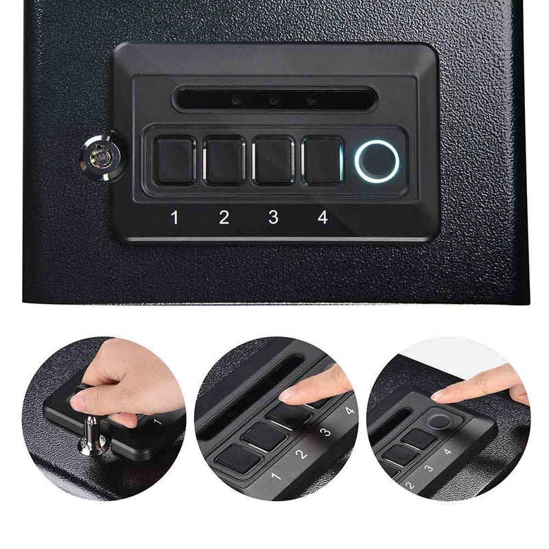 Yescom Pistol Safe Electronic Fingerprint Safe with Alarm Function