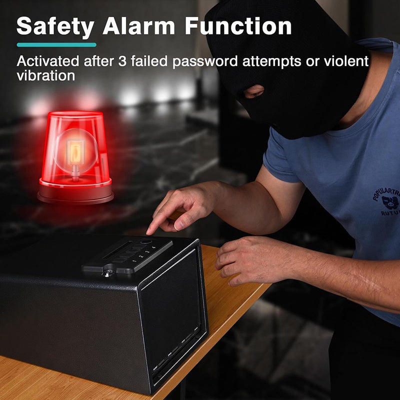 Yescom Pistol Safe Electronic Fingerprint Safe with Alarm Function