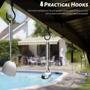 [06X12FT] Hardtop Grill Gazebo With Steel Roof, Shelves, And Hooks (SAK81324)
