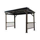 [06X12FT] Hardtop Grill Gazebo With Steel Roof, Shelves, And Hooks (SAK81324)