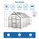 [06X12FT] Heavy-Duty Black Polycarbonate Greenhouse With Raised Base And Anchor (SAK92451)