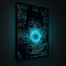 Audrey Hepburn Bubble Gum LED Painting