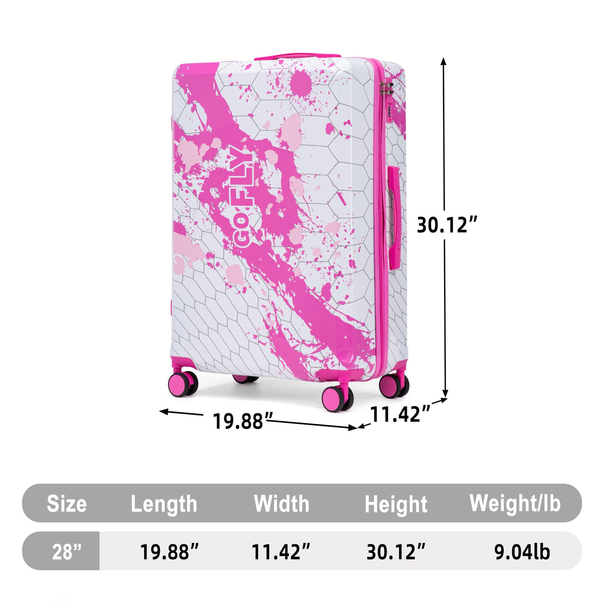 28 Inch PC Spinner Wheel Luggage - Pink, photo 3 of 10