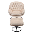 Accent chair TV Chair Living room Chair Beige sofa with Ottoman