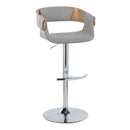 Elisa - Mid Century Modern Adjustable Barstool With Swivel With Rounded T Footrest (Set of 2) by HouseOfZazla