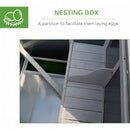 63" Outdoor Chicken Coop Wooden, Chicken Cage with Run Area, Nesting Box, Hen House with Waterproof Roof, Removable Tray