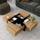 Wallace - Coffee Table With 4 Hidden Storage Compartments - Brown by Unique Piece Furniture
