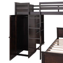 Loft Bed With A Twin Size Standalone Bed, Shelves, Desk, And Wardrobe by HouseOfZazla