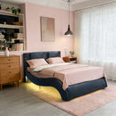 Platform Bed Frame With LED Lighting, tooth Music, Vibration Massage by Unique Piece Furniture