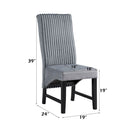 Kini - Side Chair (Set of 2) - Gray Corduroy & Black