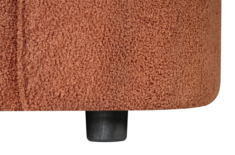 87' Curved Contemporary Sofa in Orange: Plush Seating, Streamlined Design, and Durable Frame – Ideal for Stylish Living Spaces