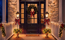 2 Pack Pre-Lit Christmas Lamp Post Decor