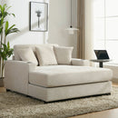 Oversized Chaise Lounger Modern Style Sofa Couch With Pillows, Charge Station & Cup Holders by HouseOfZazla