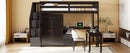 Loft Bed With Stairs, Bookshelf, Drawers, Desk & Wardrobe, Space Saving Multifunctional Furniture by HouseOfZazla