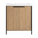 Modern Freestanding Bathroom Vanity With Resin Sink & Soft Close Cabinet Doors by HouseOfZazla