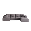 Modern Upholstered Sectional Boneless Couch Set