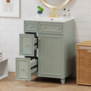 Transitional Style Bathroom Vanity Cabinet With Ceramic Sink by Unique Piece Furniture