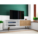 Liberty - TV Stand & 2 Open Shelves - Natural / White by HouseOfZazla