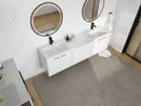 72" Bathroom Vanity With Resin Sink, Soft Close Doors and 1-Side Cabinet