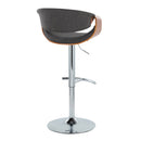 Adjustable Mid Century Barstool with Swivel Set of Two by Unique Piece Furniture