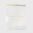 Frameless Double Sliding Soft-Close Shower Door, 3 / 8" (10Mm) Thick SGCC Tempered Glass Door, Matte by HouseOfZazla