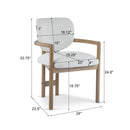 5-Piece Rubber Wood Indoor Dining Set With Rattan & Chairs