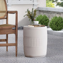 Outdoor Patio End Table - Antique White by HouseOfZazla