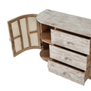 TV Console With Cane Doors - Multicolor by Unique Piece Furniture