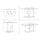 Iris - Dining Table - Gray by HouseOfZazla