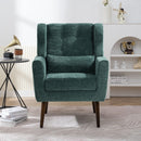 Modern Accent Chair, Arm Chairs For Living Room, Upholstered Mordern Armchair, Comfy Soft Padded Lounge Chair In Small Space, Bedroom, With Pillow, Solid Wood Leg by Unique Piece Furniture