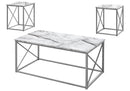 3-Piece Contemporary Living Room Table Set with Marble Look Finish by HouseOfZazla