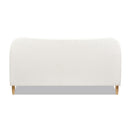 Roman - Curved Headboard Upholstered Platform Bed by HouseOfZazla