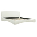 Curved Upholstered Bed with Smart Ambient Lighting by HouseOfZazla