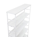 5-Tier Home Office Bookcase Open Bookshelf Storage Large 5 Shelf Bookshelf Furniture with Metal Frame, White