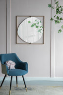 Poppy Mirror With Metal Frame Contemporary Design For Bathroom, Entryway Wall Decor by HouseOfZazla