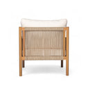 Modern Outdoor Woven Lounge Chair With Solid Wood Frame - Teak by HouseOfZazla