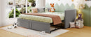 Twin Size Upholstered Daybed With Pop Up Trundle by HouseOfZazla