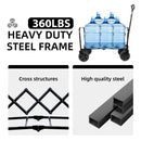 All-in-One Convertible Folding 4-Wheel Trolley with Bench Seat