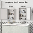 Medicine Cabinet, Wall Mounted Bathroom Mirror With Storage, Adjustable Shelves - Silver