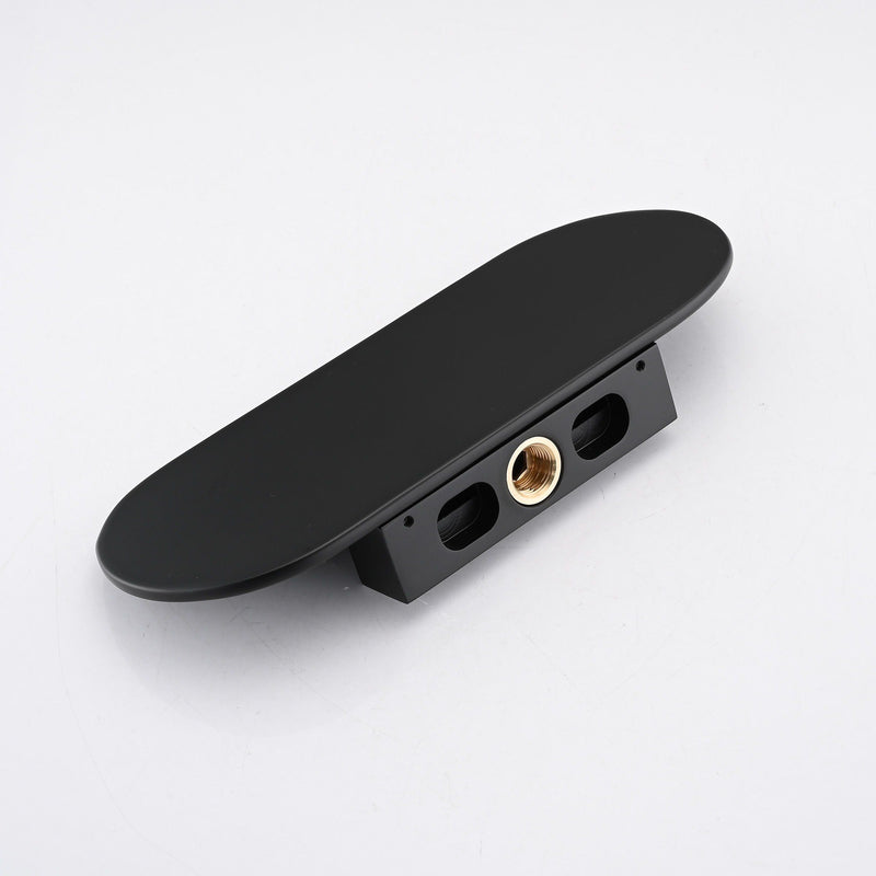 Modern Wall Mount Bathtub Faucet Single Handle With Waterfall Tub Spout And Rough, photo 3 of 6