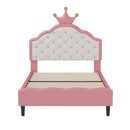 Lovely Crown Fantasy Princess Bed With Tufted Headboard by HouseOfZazla