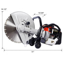Industrial 52Cc 2 Stroke Gas Powered Concrete Cut Off Saw With Blade Steel - Red