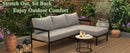 U_style Outdoor L-Shaped Sofa with Iron Frame,Weather-Resistant Patio Sofa Set with Ultra-Thick Cushions,Comfortable Seating for 3,Ideal for Patio, Balcony,and Garden by Montret