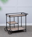 Shelf With Wheel - Black / Brown by HouseOfZazla