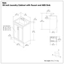 Kyle - Laundry Cabinet & Faucet And Stainless Steel Sink by Unique Piece Furniture