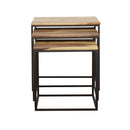 3 Piece Nesting Design Table Set - Brown